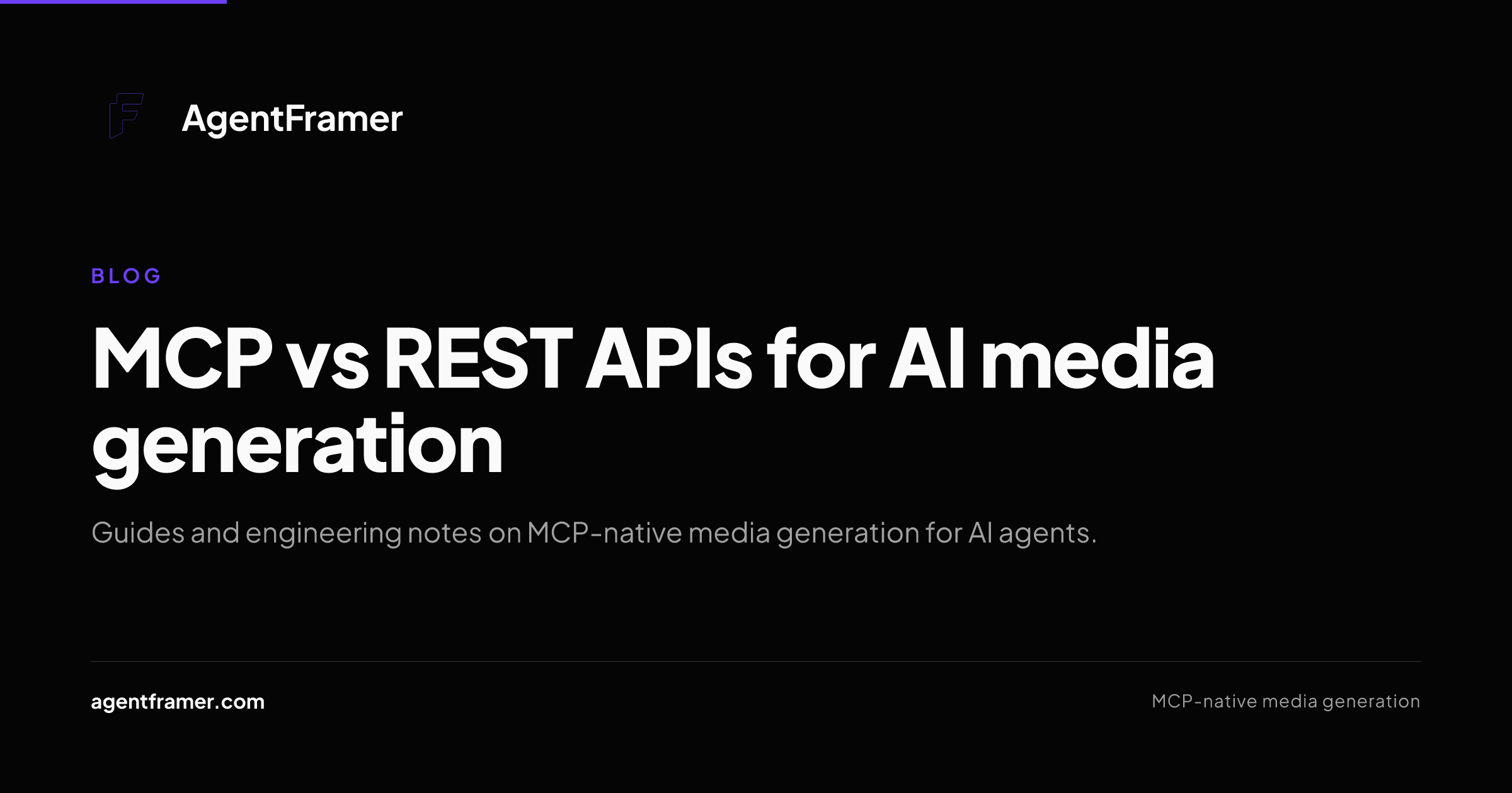 Api Redia MCP vs REST APIs for AI Media Generation - AgentFramer